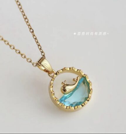 anti tarnish dolphin necklace