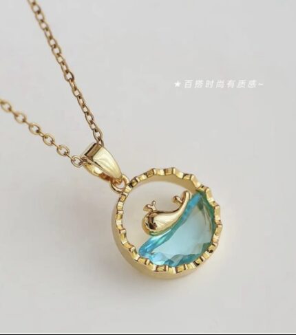 anti tarnish dolphin necklace