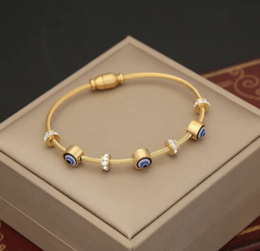 anti tarnish evil eye baby bracelet