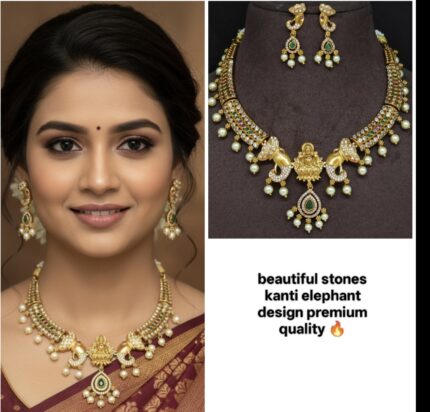 kanti laxmi elephant design gold polish