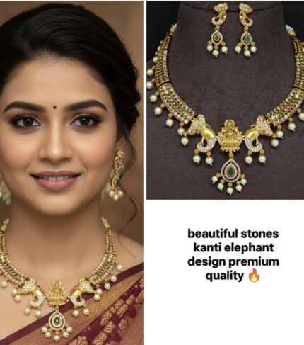 kanti laxmi elephant design gold polish