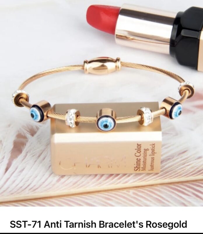 anti tarnish evil eye bracelet
