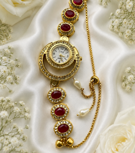 kashmiri watches with ruby stones