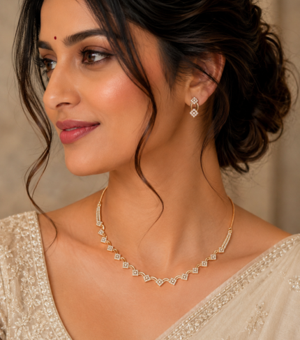stylish lightweight necklace set for ethnic & western outfits