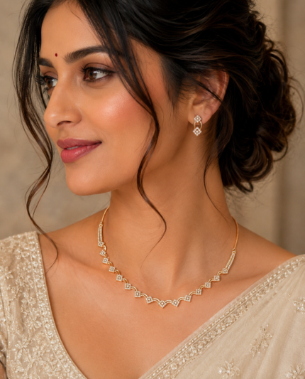 stylish lightweight necklace set for ethnic & western outfits