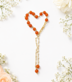 adjustable orange beads bracelet