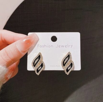 fancy black stylish studs