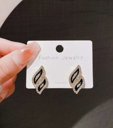 fancy black stylish studs