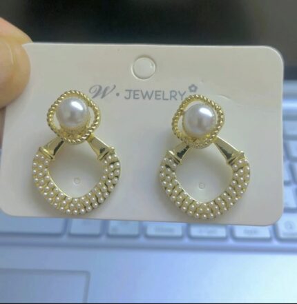 stylish pearl ear studs