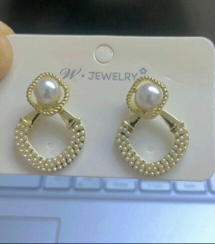 stylish pearl ear studs