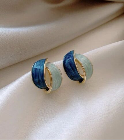 dual tone enamel earrings