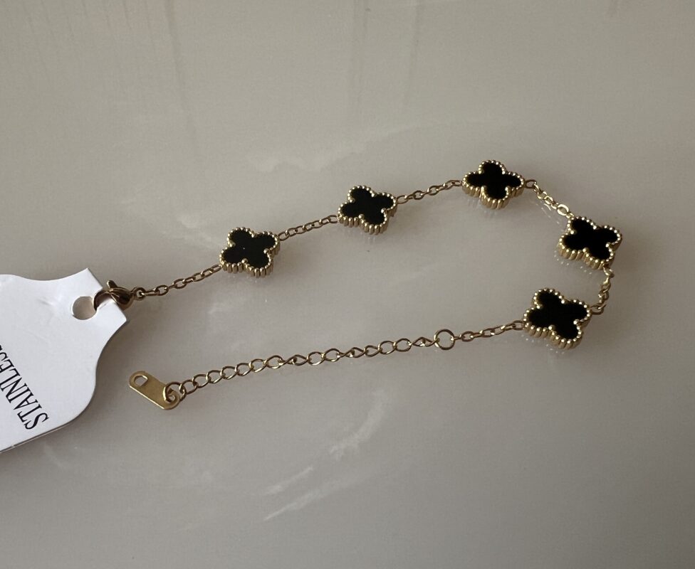 anti tarnish bracelet with gold polish