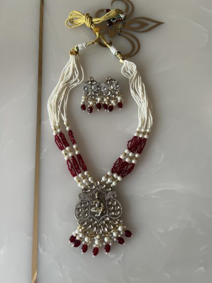 laxmi devi pendent beads multi color