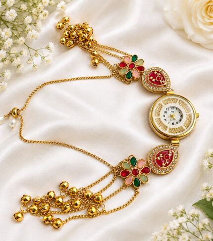 floral gold tone designer bracelet