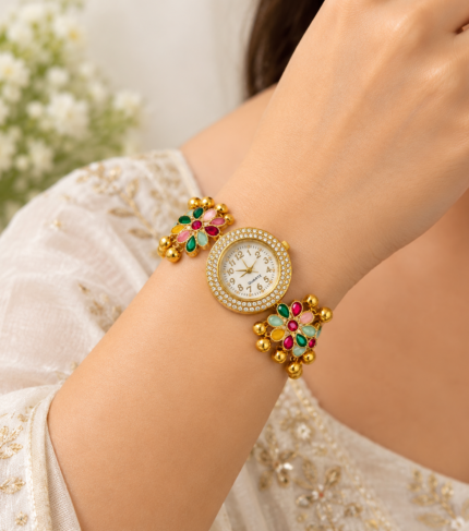 hand floral round